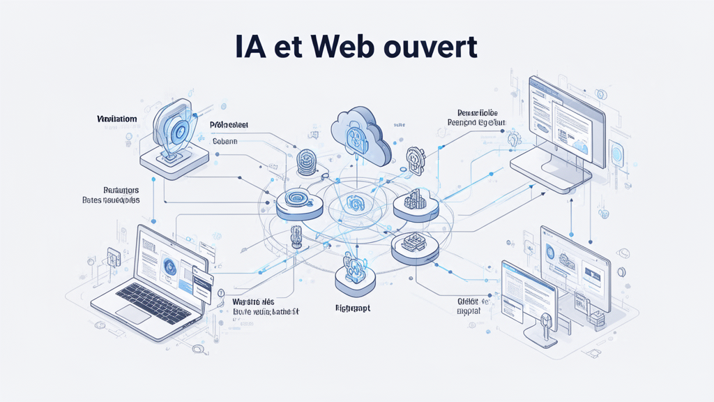 Illustration 3 sur IA et web ouvert